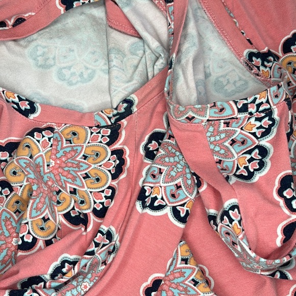 Loft Petite Pink Shift Dress with Medallion Print, Women’s Size SP - Picture 8 of 8